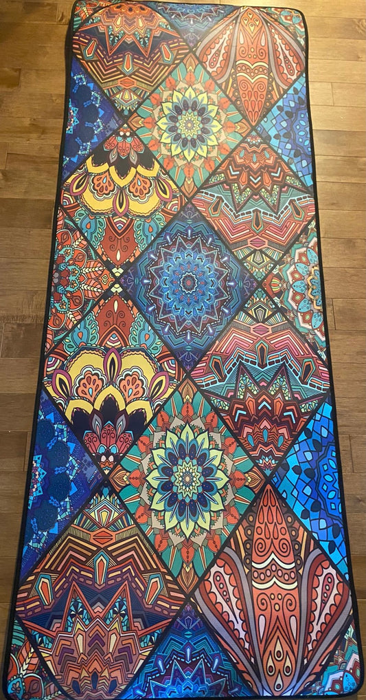 Yoga Mat Bag, Hand Painted Yoga Mat Carrier 